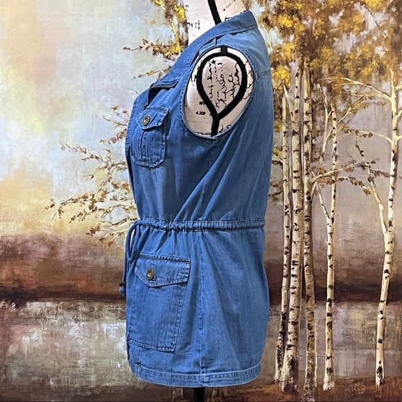 EUC BLACK LABEL C’EST TOI Amazing Denim Zipper and Snap Closure Top - Picture 11 of 15